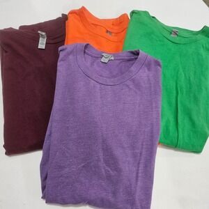 Next Level Apparel Mens T-Shirt Bundle 4 Pack Cotton Crew Neck Size M Multicolor